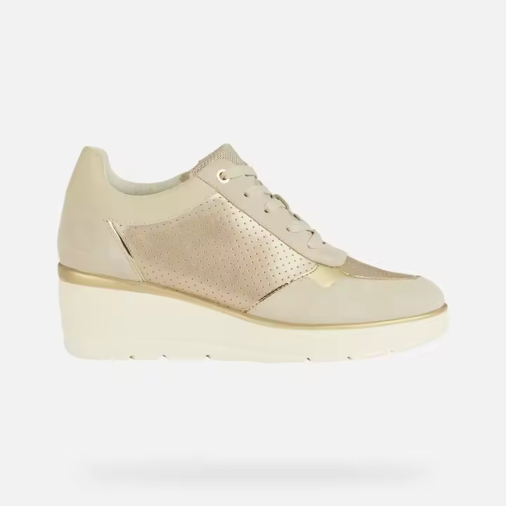 Geox mujer zapatillas champagne/Lt sand D Ilde A-pearl.GBK+suede D25RAA 0AJ22 CB55V - 1