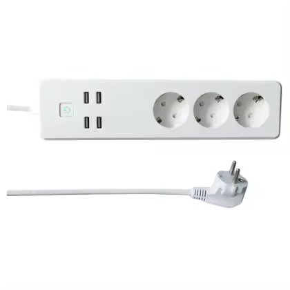 DIMELEC BASE MULTIPLE  INTELIGENTE 3 TOMAS + 4 USB  WOOX R4028 - 1