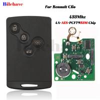 Smart Remote Car Key Fob 4 Buttons 433Mhz 4A PCF7953M FSK Para Renault Megane Fluence Laguna Scenic Repuesto Original - details 0