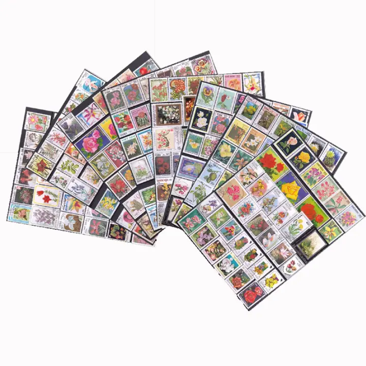 50 PCS De Estampillas De Flor Con Marca De Poste En Buena Condición Diferentes Temas Para Colección Mundial - 1