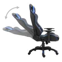 vidaXL Silla de gaming de cuero sintético azul - details 2