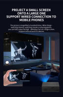 Mini portátil LED proyector De shot short 1080p HD cine en casa con cable teléfono móvil mismo soporte de pantalla 1080p - details 10