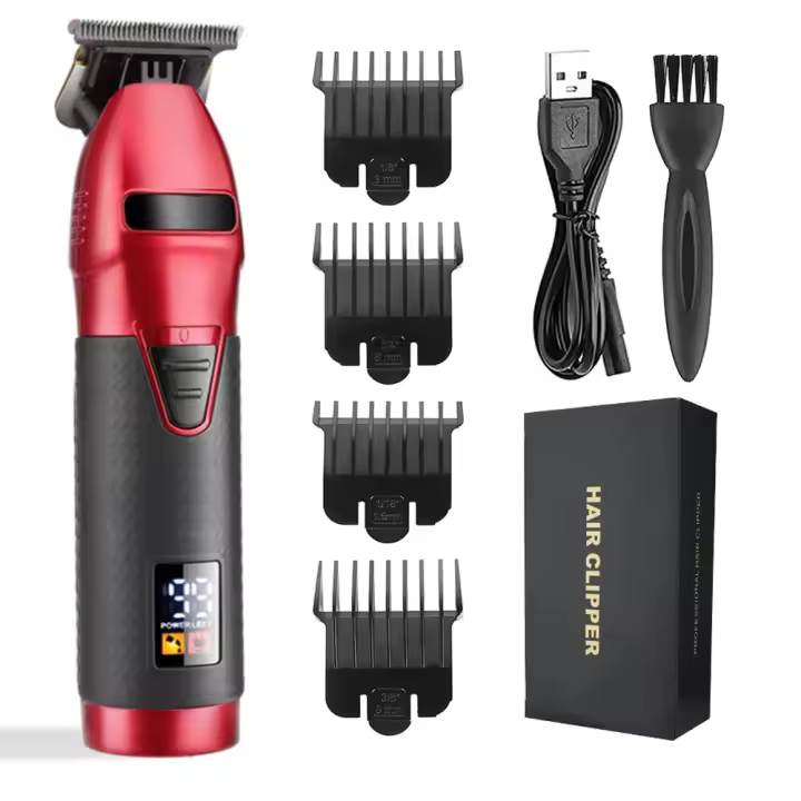 Wireless Barber Trimmer máquina de afeitar Eléctrica Profesional de Corte de pelo de los hambres - 1