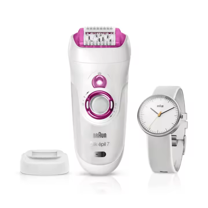BRAUN SILK-EPIL7 SE7-521  Depiladora Inalámbrica Con luz 40 pinzas 2 velocidades  40min uso 1h carga Special Edition - 1