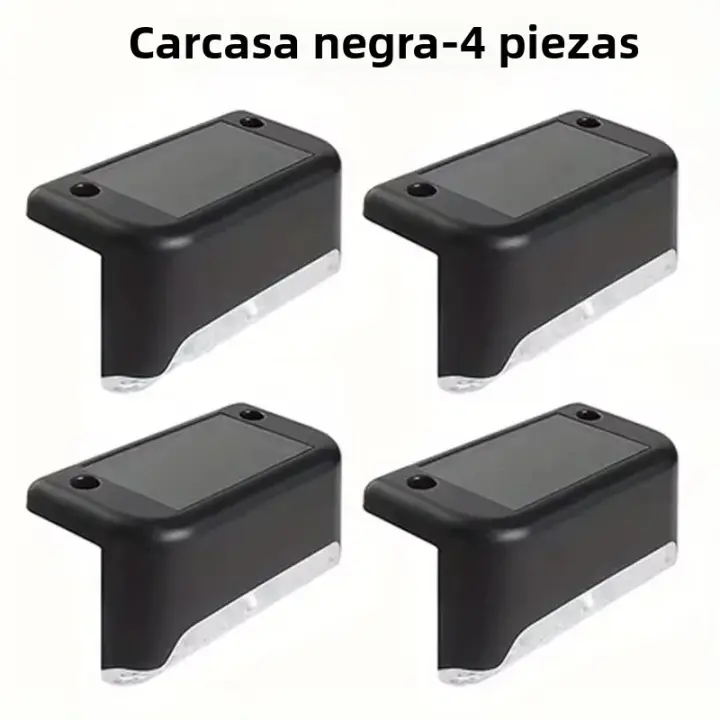 4PCS Luz Solar Para Piso Exterior IP65 Impermeable Jardín Patio Camino Puerta Solar Energía Solar Para Railing Escaleras Paso Valla - 1