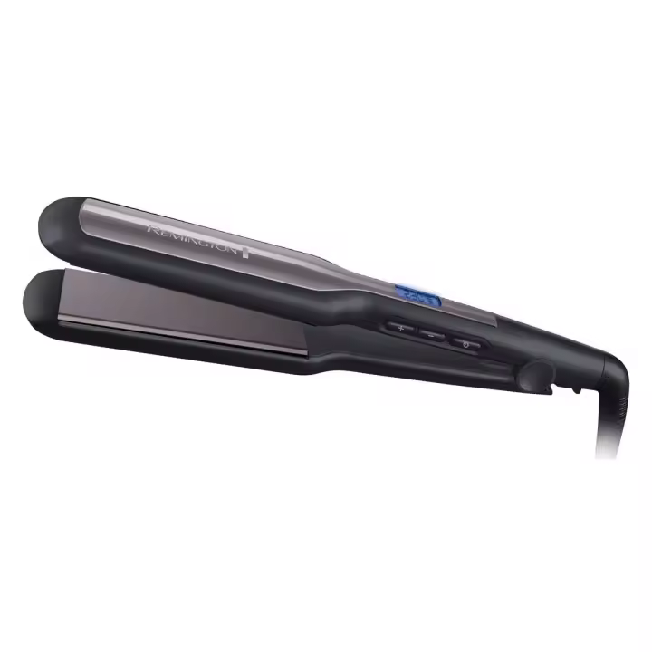 Remington Plancha De Pelo Profesional Pro Ceramic Extra S5525 | Placas Flotantes Anchas De Cerámica Avanzada Ultra, Temperatura Hasta 230°C, Función Turbo, Bloqueo De Temperatura, Control Digital Y Calentamiento En 15 Segundos - 1