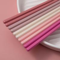 5Pares De Palillos De Colores Macarón Estilo Japonés Antideslizantes Resistente a Altas Temperaturas Para Sushi Uso Reutilizable Utensilios De Cocina De Plástico Sin Pintura Ni Olor Regalo Único - details 10