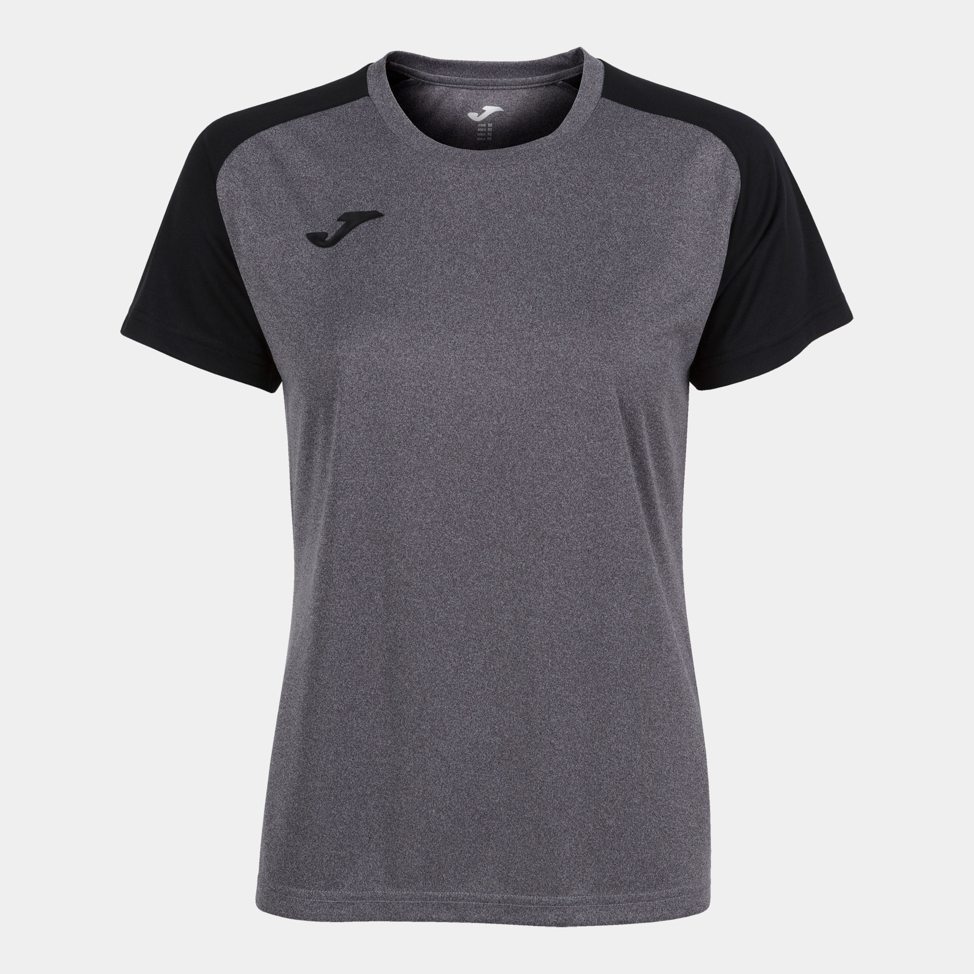 Camiseta M/C Mujer Joma Academy IV 901335 Gris Melange Negro 251 Ligera