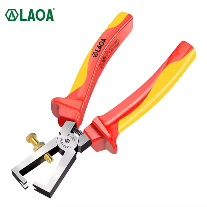 LAOA VDE Tijeras Aisladas De 6 Pulgadas Con Nariz Plana Resistente a Altas Temperaturas Y Presión CR-MO Para Trabajo Eléctrico 1000V - 1