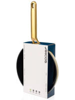 ARCOS Samoa Iconic Beige - Sartén Antiadherente Cerámico (24 cm) - Aluminio Forjado - Mango Dorado de Acero Inoxidable - details 2