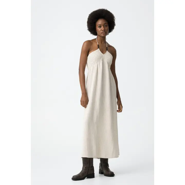 Vestido Largo Halter Tiffosi - 1