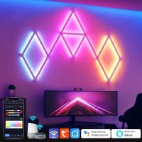 Lámpara De Pared Inteligente WIFI LED RGBIC Barra De Luz DIY Decoración De Ambiente Para Dormitorio Y Sala De Juegos Iluminación Nocturna Con Música Y TV - details 0