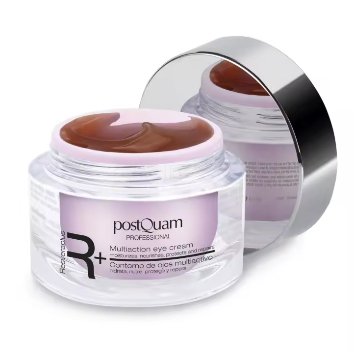 PostQuam - Crema Contorno Ojos Antiedad Reparador y Rejuvenecedor Resveraplus - Crema Hidratante Antiedad para el Contorno de Ojos con Elastina, Acido Hialuronico y Extracto de Uva Activos Hidratantes y Antioxidantes - 15 ml - 1