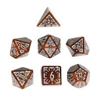 Juego De Dados TRPG Clásico 7 Piezas Tablero De Alivio De Runas Transparentes Para Juegos De Mesa Y RPG Poliedros - details 0