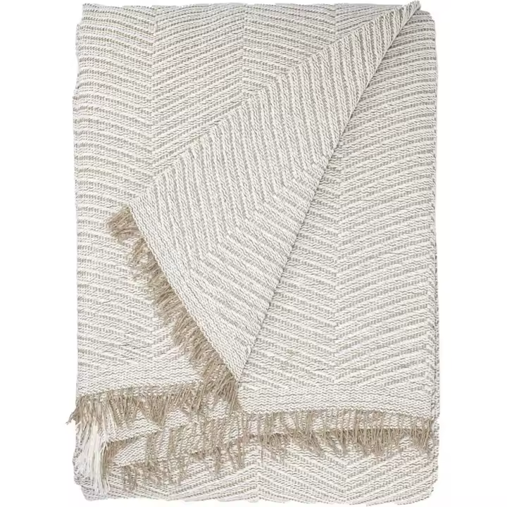 TODOBIEN STORE - Colcha Multiusos Sofa,Manta Foulard,Plaid para Cama,Cubresofa Cubrecama,Comoda Practica y Suave. Poliester Algodón con Bordaje de Ondulado - 1