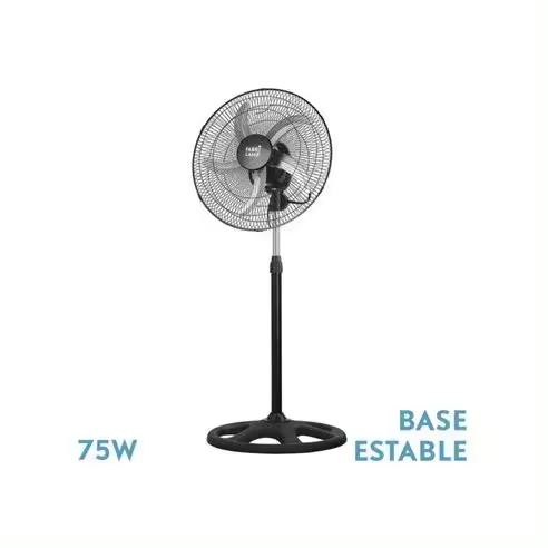 FABRILAMP Ventilador de Pie Reforzado Negro 75W 5 Aspas Aluminio - 1
