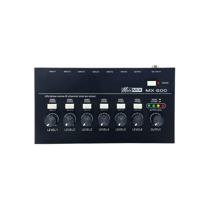 Mezclador De Sonido Estéreo Mini Profesional Fuluode Portátil Ultra Bajo Ruido Para Grabación Y Vivo Modelo TK-600 - 1