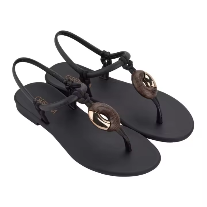Chanclas de agua mujer GRENDHA G83598AP823 ESCLAVA PLKAYA ARO MADERA Y METAL BLACK - 1