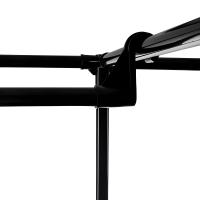 Ruhhy, Perchero Metálico con 2 Estantes – Organizador de Ropa y Zapatos, Estilo Minimalista, Color Negro, Ideal para Dormitorios y Recibidores - details 1