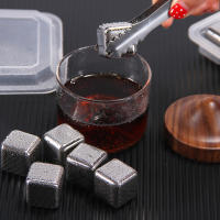 Juego De Cubos De Acero Inoxidable Reutilizable Para Enfriamiento De Vino Y Whiskey Herramienta De Barra Para Fiestas Eco-amigable Y De Alta Calidad - details 3