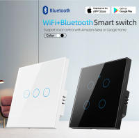 Interruptor Inteligente WiFi De Pared Con Toque EU 220V Necesita Alambre Neutro Compatible Con Alexa Google Home 1/2/3/4 Gang Tuya Smart Life - details 0