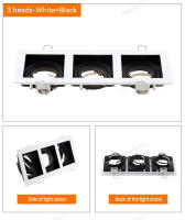 Lámpara De Punto De Luz LED Recubrimiento Blanco Negro Soporte De Bombilla GU10 Foco MR16 Ajustable Comercial Instalación En Fosa - details 10