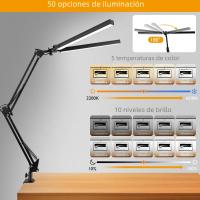 Lámpara De Escritorio LED Sin Escala Dimmable Luz De Monitor USB Para Oficina Estudio Lectura Fijación De Iluminación - details 15