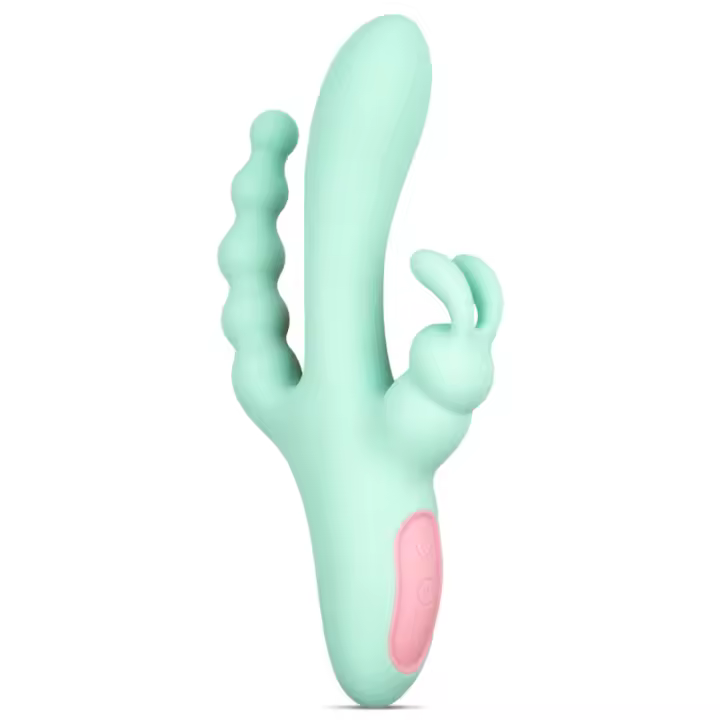 DIVERSUAL JACKY RABBIT TRIPLE VIBRADOR VAGINAL ANAL CLITORIS JUGUETES SEXUALES - 1