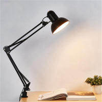 Lámpara De Escritorio Flexible Con Soporte De Brazo Swing Para Oficina Y Estudio EU US Plug E27/E26 Bulbo Negro AC85-265V LED - details 2