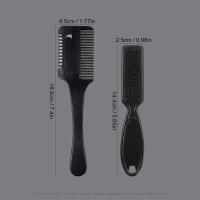 Peine Para Corte De Pelo Con Mango Negro Y Cuchillas De Barbero Herramientas De Peluquería Para Afinar Y Estilizar El Cabello En Salón - details 12