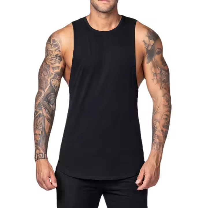 Camiseta Sin Mangas De Algodón Para Hombre Entrenamiento De Baloncesto Y Gimnasio Sensación Fresca Y Cómoda Camiseta Deportiva Respirable Para Musculación - 1
