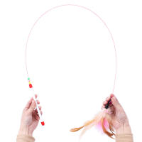 Juguete Para Gatos De Acero Con Mariposa Y Plumas De Turco Coloridas Con Campana Juguetes Divertidos Para Jugar - details 6