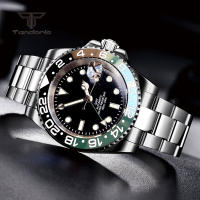 Reloj Mecánico Automático Tandorio NH34 40mm GMT Acero Inoxidable Para Hombres Con Bisel De Cerámica Y Cristal De Zafiro Resistente Al Agua - details 2
