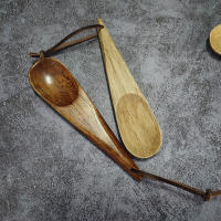 Cuchara De Madera Para Camping Adecuada Para Cocinar Hacer Té Y Hornear Ideal Para Exteriores Y Viajes Sin Plegar Material De Madera/Bambú - details 1