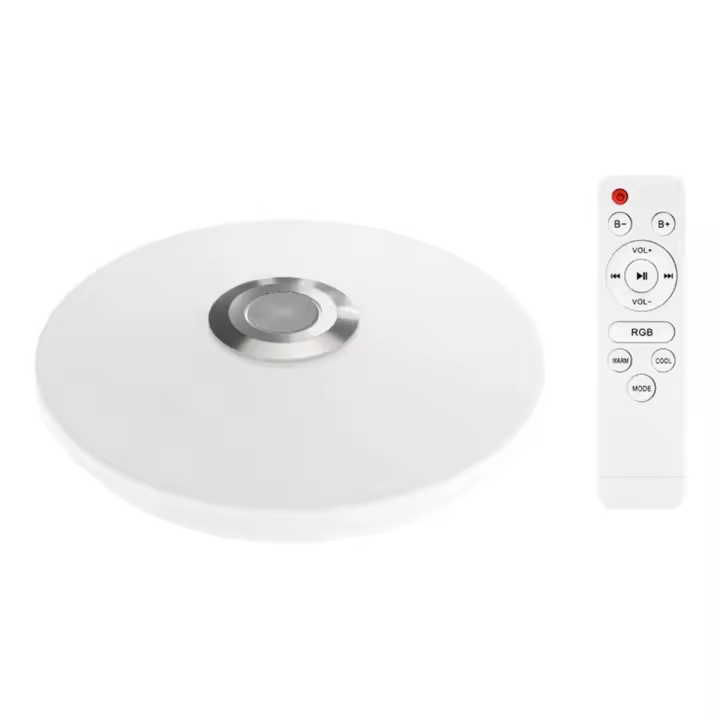 Plafón LED Regulable 48W. Luz de techo RGB de 10,23 pulgadas/12,99 pulgadas con altavoz Bluetooth Luz de techo RGB LED con control remoto Y Control de aplicación para baño, Room de estar y dormitorio - 1