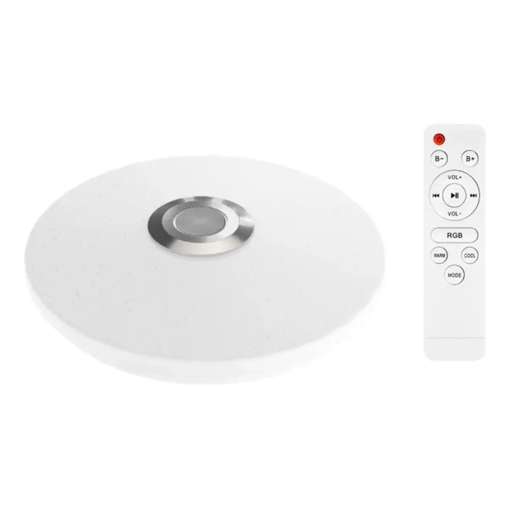 Plafón LED Regulable 48W. Luz de techo RGB de 10,23 pulgadas/12,99 pulgadas con altavoz Bluetooth Luz de techo RGB LED con control remoto Y Control de aplicación para baño, Room de estar y dormitorio - 1