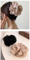 Grande Clip Para El Cabello De Tela De Lanteja Negra Con Flor De Rosas Accesorios De Peluca Para Mujeres Clip De Rosca De Tamaño Grande Para Mujeres - details 3