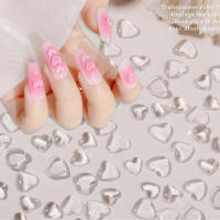 20pcs Encantos De Uñas En Resina Transparente Japonesa Corazón Kawaii Cristal De Amor Decoraciones Para Uñas DIY Accesorios De Belleza - details 0