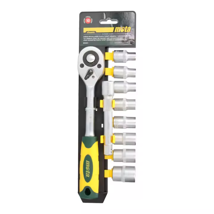 Mota Herramientas Juego Bocallaves Punta Torx Hembra 1/2" (10 Pcs.) Ek631 - 1