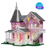 Juego De Bloques De Construcción Coralines 1349 Piezas Palacio Rosa Para Niños Y Niñas Edad Recomendada 3-6 Años Regalo De Navidad Modelo De Edificio De Película - details 0