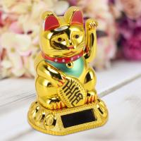 Adorno De Gato Felino Solar Iluminación Inducción Brazo Balanceante Estatua Japonesa De Suerte Para Decoración De Casa Coche Oficina - details 18