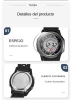 Reloj Deportivo Para Hombre Synoke Resistente Al Agua 5Bar Reloj Militar LED Pantalla Digital Antigolpes Diseño Delgado Con Alarma Y Cronómetro - details 9