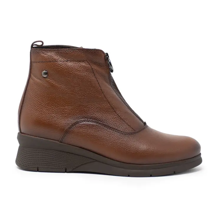 KAOLA 7612 Botines casual  mujer 33473 24I BOTIN CIERVO CREMALLERA CENTRAL CUERO - 1