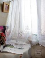 1pc Cortinas Blancas De Encaje Transparentes Para Cocina Y Comedor Cortina Corta De Voile Tratamiento De Ventana Para Puerta Sin Cierre - details 2