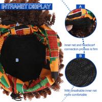 Pelucas Rizadas Para Mujeres Negras Con Diadema Peluca Corta Africana Kinky Rizada De Sintético Con Diadema Attachada Tamaño Promedio 2 En 1 - details 4