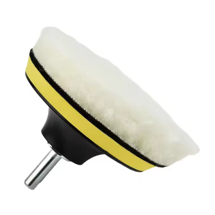 5Pcs Disco De Pulido De Lana De 4 Pulgadas Con Flocado Y Enchufe Para Mezclador Eléctrico Disco De Pulido De Abrásivo Tipo De Material De Pulido - 1