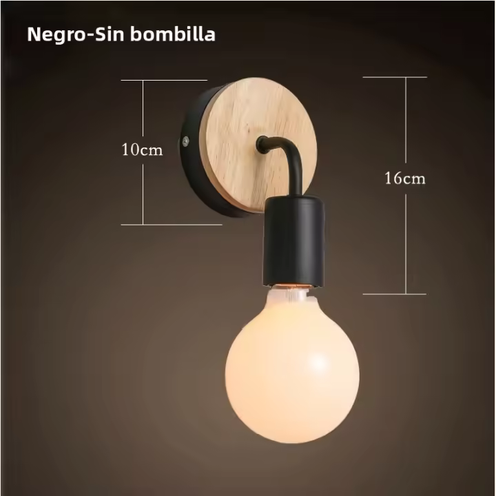 Lámpara De Pared Vintage Con Cordón De Henequén Luz De Pared Retro Nórdica Moderna Para Dormitorio Y Sala De Estar Decoración De Hogar - 1