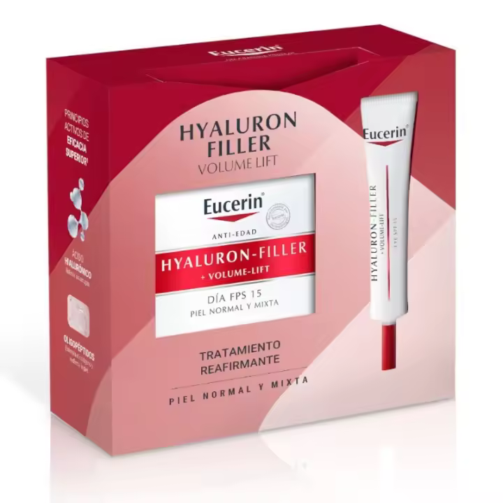 Eucerin Pack Hyaluron-Filler Volume Lift SPF15 Piel Normal y mixta 50ml + Contorno De Ojos de 15ml REGALO - 1