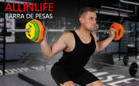 ALLINLIFE Barra de Pesas 180 cm/220cm Cromo con Cierre de Resorte 25 mm /28mm diámetro, Opción: desmontar o no.capacidad-100 kg - details 8
