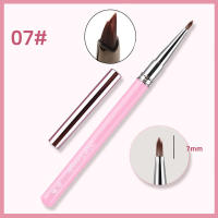 Pincel De Uñas Con Mango De Acrílico Rosa Herramientas De Dibujar Y Pintar Triangular Para Francés Y Manicura - details 7